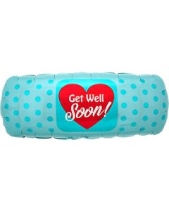 LRG SHP GET WELL SOON BANDAID 29" (PKG)