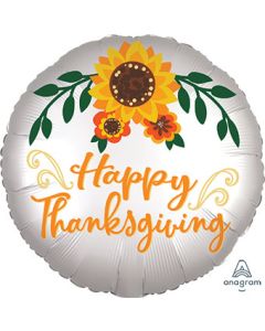 18C HAPPY THANKSGIVING FLORAL SATIN (PKG)(D) sale