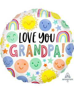 18C LOVE YOU GRANDPA HAPPY FACES (PKG)(D)