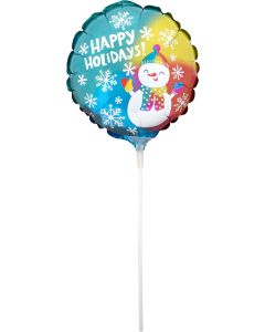 9C HAPPY HOLIDAYS SATIN SNOWMAN  AIR FILL ONLY (D)