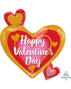 18SHP HAPPY VALENTINE'S DAY PINK, GOLD & RED (PKG)(D) sale