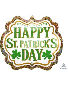 LRG SHP ST. PATRICK'S DAY GLITTER 25" (PKG)(D) sale