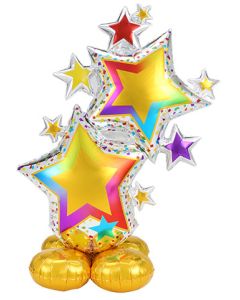AIRLOONZ COLORFUL STAR CLUSTER 59" (PKG)