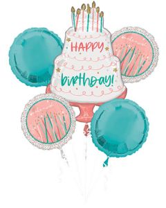 BOUQUET HAPPY BIRTHDAY CAKE (PKG)