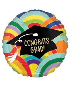 18C CONGRATS GRAD RAINBOWS ALL AROUND (D) sale