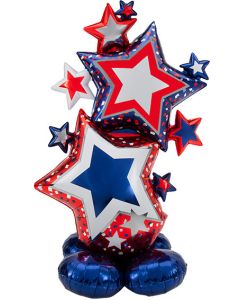 AIRLOONZ PATRIOTIC STAR CLUSTER 59" (PKG)(D)