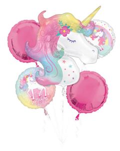 BOUQUET BIRTHDAY WISHES ENCHANTED UNICORN (PKG)