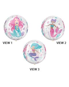 ORBZ SHIMMERING MERMAID CLEAR FILM 16" (PKG)