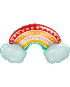 LRG SHP RETRO RAINBOW 37" (PKG)