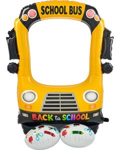 AIRLOONZ SELFIE FRAME BACK TO SCHOOL BUS 56" (PKG)