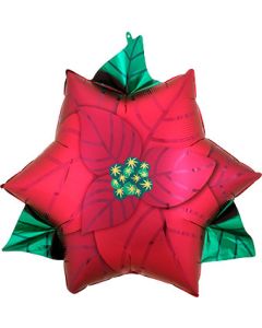 LRG SHP POINSETTIA CHRISTMAS SATIN 26" (PKG)(D) sale