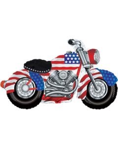 LRG SHP MOTORCYCLE PATRIOTIC 45" (PKG)