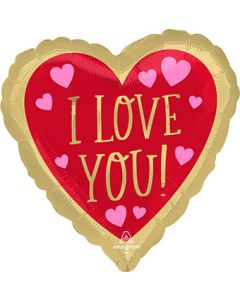 18H I LOVE YOU RED & GOLD