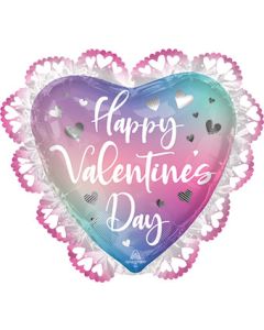 LRG SHP INTRICATES HAPPY VALENTINE'S OMBRE 23" (PKG)(D)sale