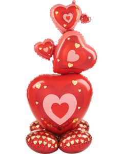 AIRLOONZ STACKING HEARTS 55" (PKG)