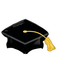 LRG SHP BLACK GRAD CAP 31" (PKG)