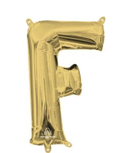 MIN SHP LETTER F WHITE GOLD ANAGRAM CONSMR INFLATE (PKG)(D)