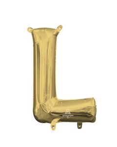 MIN SHP LETTER L WHITE GOLD ANAGRAM CONSMR INFLATE (PKG)(D)