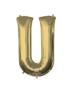 LRG SHP LETTER U WHITE GOLD ANAGRAM (PKG)(D) sale