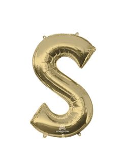 LRG SHP LETTER S WHITE GOLD ANAGRAM (PKG)(D)