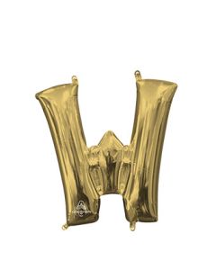 MIN SHP LETTER W WHITE GOLD ANAGRAM CONSMR INFLATE (PKG)(D)