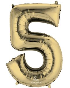LRG SHP NUMBER 5 WHITE GOLD ANAGRAM 33" (PKG)