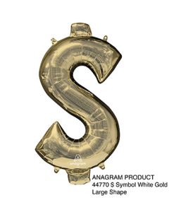 LRG SHP DOLLAR SIGN ($) WHITE GOLD ANAGRAM (PKG)(D) sale