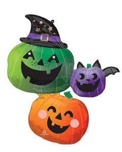 LRG SHP FUN & SPOOKY PUMPKIN STACKER 33" (PKG)(D) sale