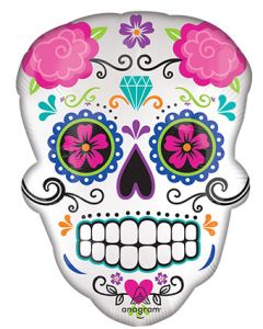 LRG SHP SUGAR SKULL SATIN 24" (PKG)(D) sale