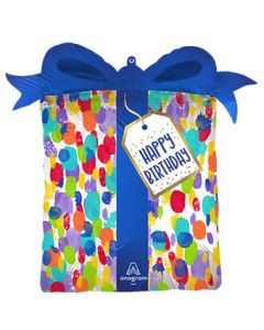 LRG SHP HB PAINTERLY DOTS 27" (PKG)