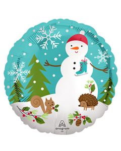 18C WOODLAND SNOWMAN SATIN (D) sale