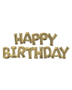 CONSUMER INFLATED PHRASE HAPPY BIRTHDAY WHITE GOLD (PKG)