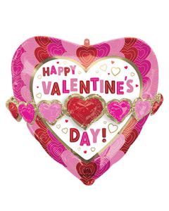 LRG SHP HVD WRAP IN HEARTS (MULTI-BALLOON) 26" (PKG)(D)sale