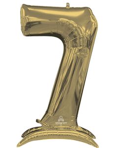 LRG SHP STAND-UP NUMBERZ 7 WHITE GOLD ANAGRAM 50" (PKG)(D)