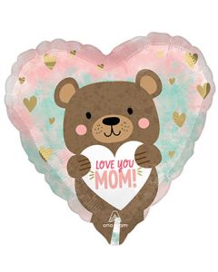 18H LOVE YOU MOM BEAR GOLD HEARTS (D) sale