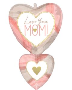 LRG SHP CUTOUT COLLAGE LOVE YOU MOM HEARTS 31" (PKG)(D) sale