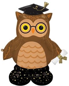 AIRLOONZ GRAD WISE OWL 44" (PKG)