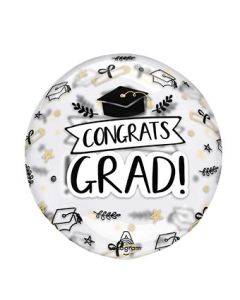 CLEARZ CLEARLY SKETCHED CONGRATS GRAD 18" (PKG)