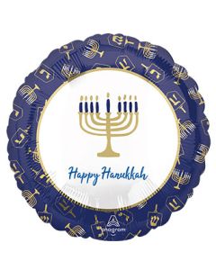 18C HAPPY HANUKKAH ELEGANT METALS (D)