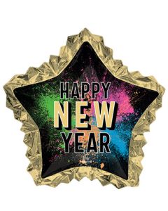 LRG SHP NEW YEAR GLOW STARS RUFFLES 34" (PKG)(D) sale