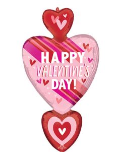 LRG SHP HVD HEARTS AND STRIPES 38" (PKG)(D) sale