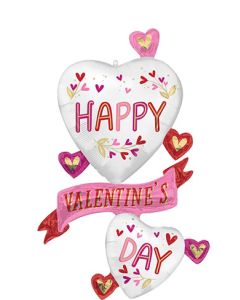 LRG SHP SATIN HVD BOTANICAL TRACES 49" (MULTI-BLLN)(PKG)(D)