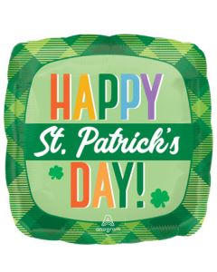 18SQ HAPPY ST PATRICK'S DAY PLAID (D) sale