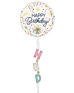 AIRWALKER HB CONFETTI SPRINKLE FOIL-TAIL 24" X 69" (PKG)