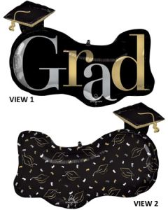 LRG SHP CLASS DISMISSED GRAD 33" (PKG)
