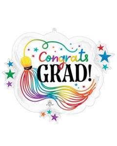 LRG SHP CONGRATS GRAD PLAYFUL WIGGLES TASSEL 28" (PKG)