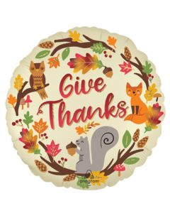 18C SATIN HAPPY FALL GIVE THANKS (D)