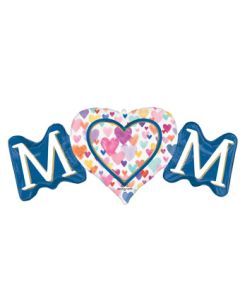 LRG SHP MOM SPRINKLED HEARTS 40" (PKG)(D) sale
