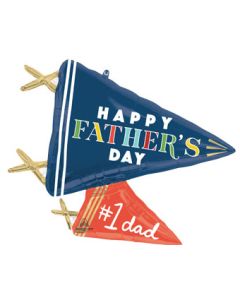 LRG SHP HFD FATHERS DAY VARSITY DAD PENNANTS 28" (PKG)