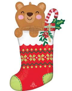 LRG SHP BEARY CHRISTMAS STOCKING 32" (PKG)(D)